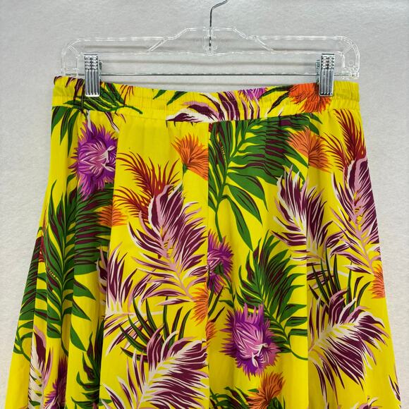 Free Generation High Low Skirt Women SMALL Yellow Tropical Summer Vacation - Picture 4 of 8